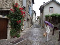 Sur la route du retour, un petit crochet par chez Cécile et Julien. Mais, oui, il pleut !