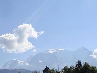 Classique vue sur le Mont Blanc depuis vers Saint-Gervais-les-Bains..