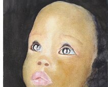 Enfant métis yeux bleus